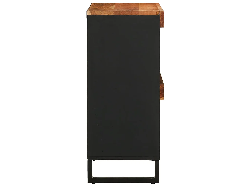 Armário lateral 85x33x75 cm madeira maciça de acácia