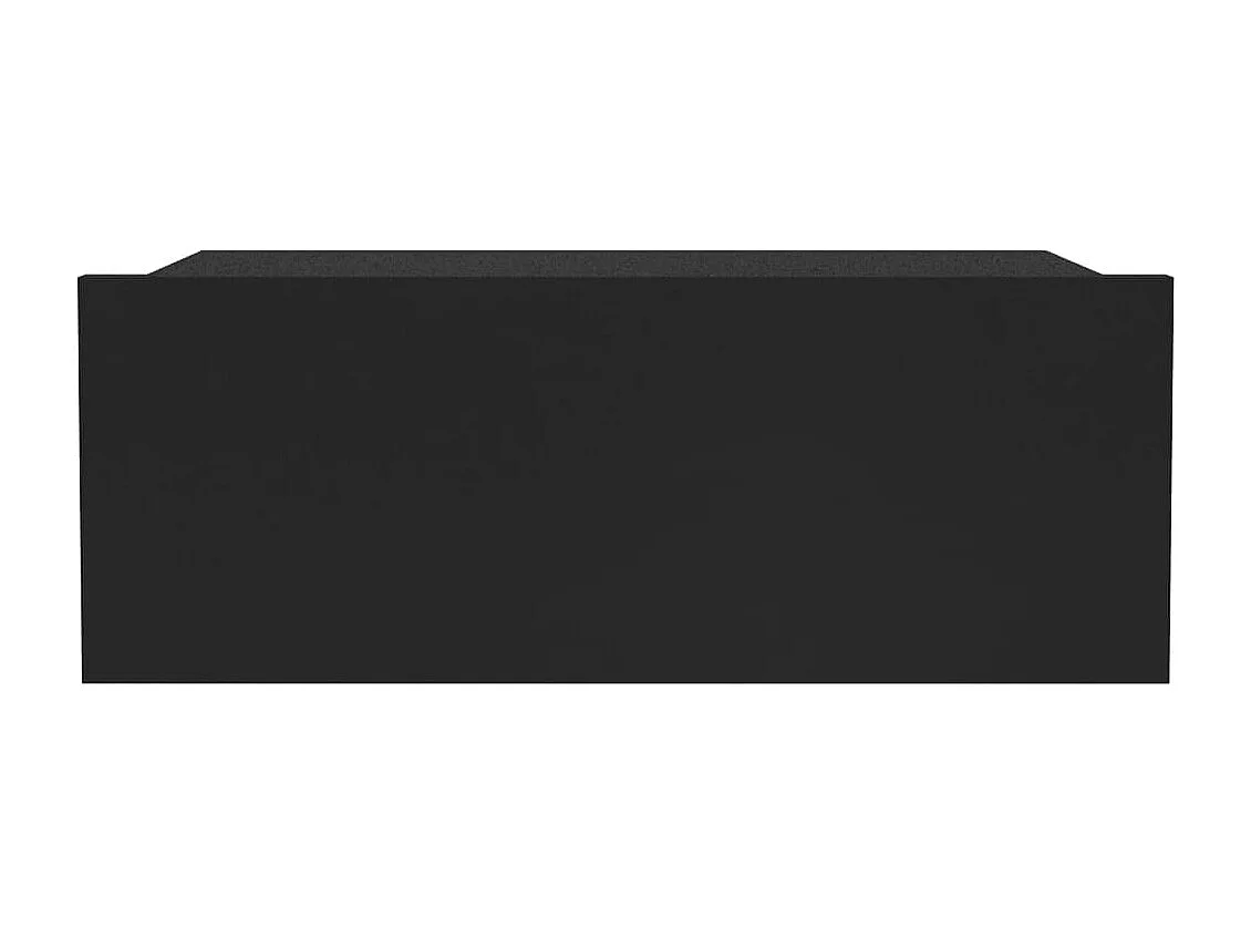 Comodini sospesi 2 pz Nero 40x30x15 cm