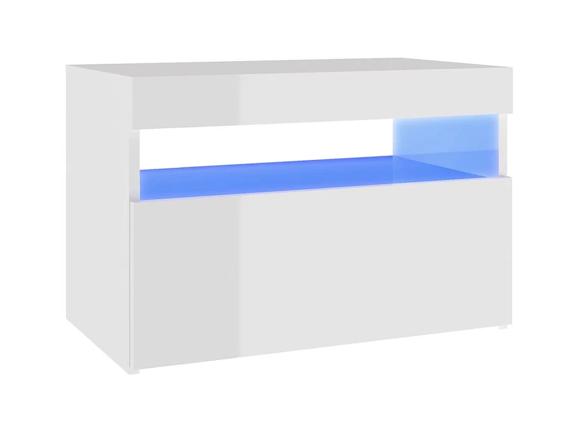Nachtkastje met helder witte LED-verlichting 60x35x40 cm