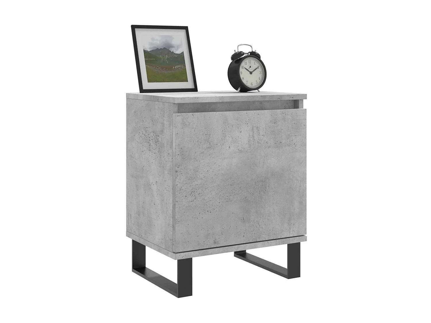 Tables de chevet 2 pcs gris béton 40x30x50 cm bois d'ingénierie