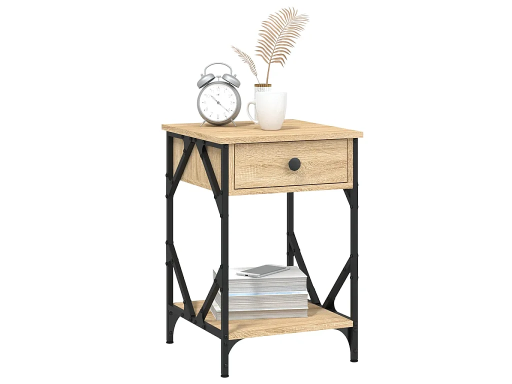 Tables de chevet 2pcs chêne sonoma 40x42x60cm bois d'ingénierie