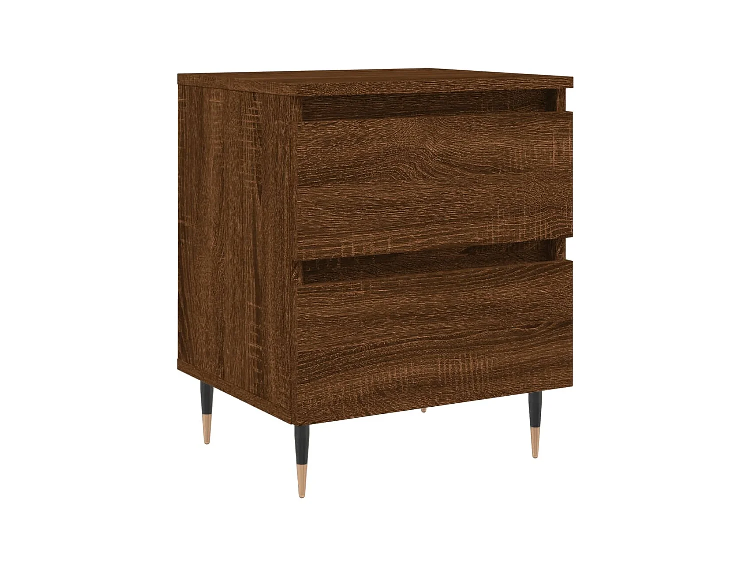 Table de chevet chêne marron 40x35x50 cm bois d’ingénierie