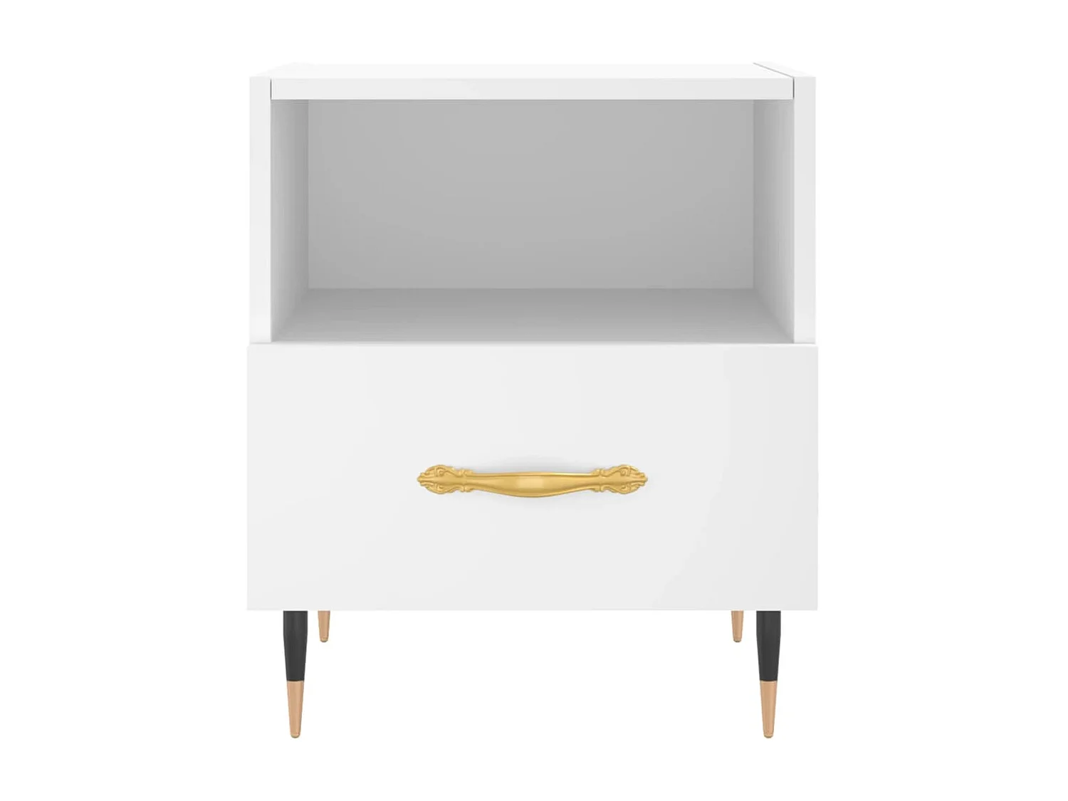 Weißer Nachttisch 40x35x47,5 cm, Holzwerkstoff