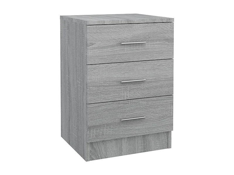 Sonoma grijs nachtkastje 38x35x56 cm Bewerkt hout