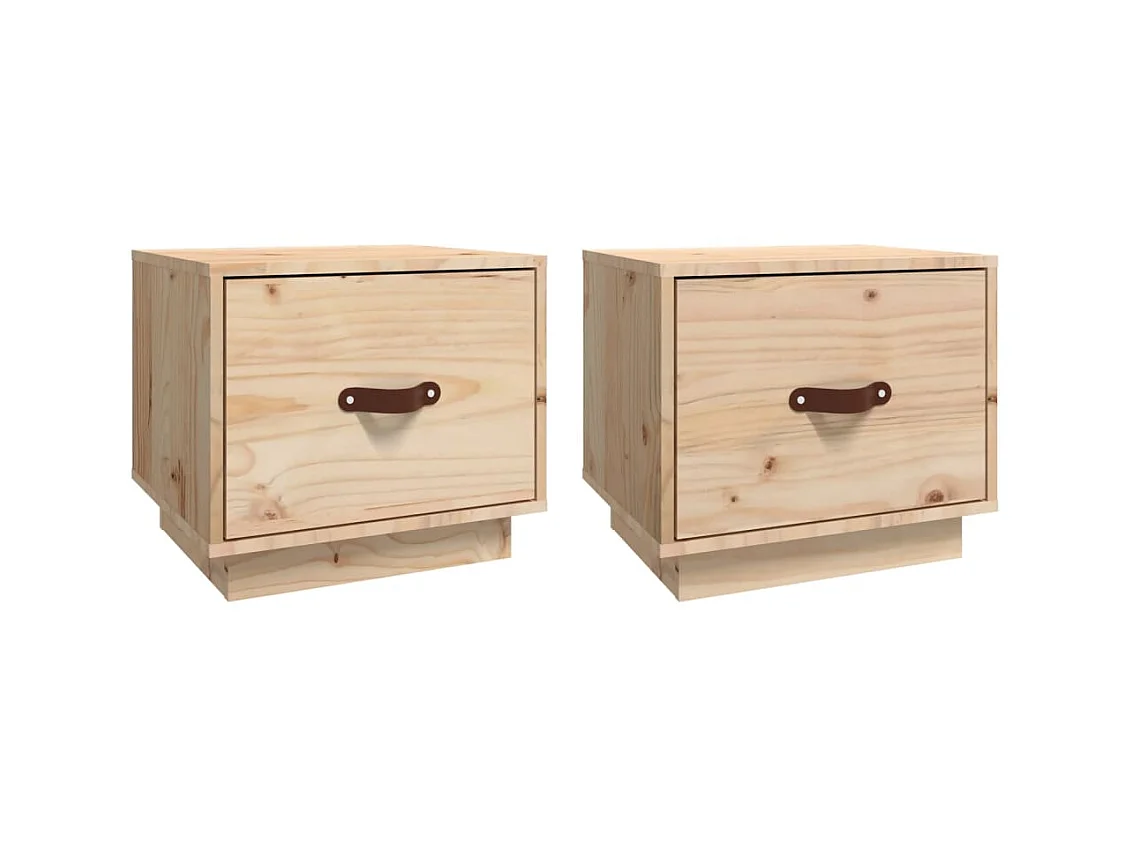 Comodini 2 pezzi 40x34x35 cm Legno di pino massiccio