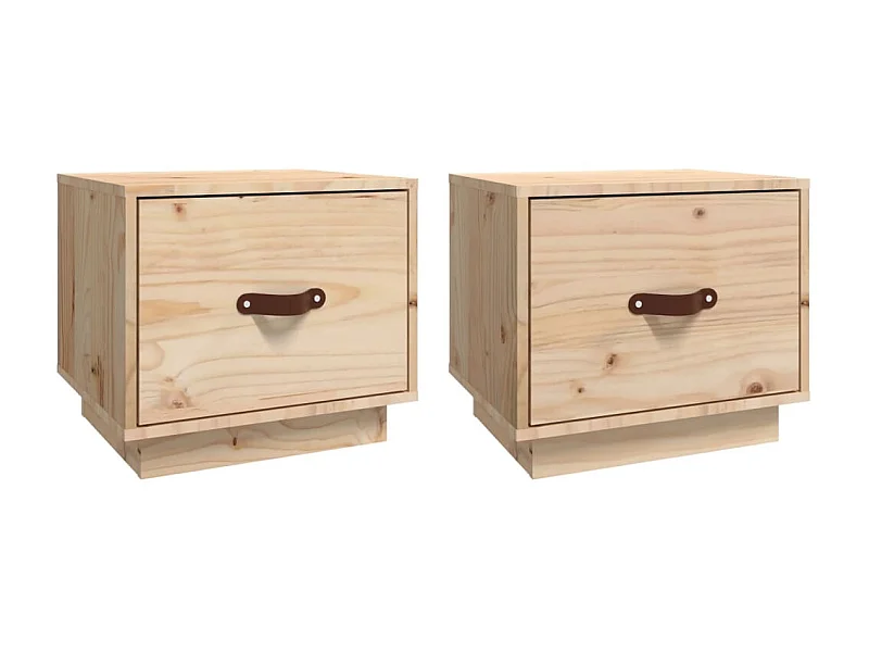 Tables de chevet 2 pcs 40x34x35 cm Bois de pin massif