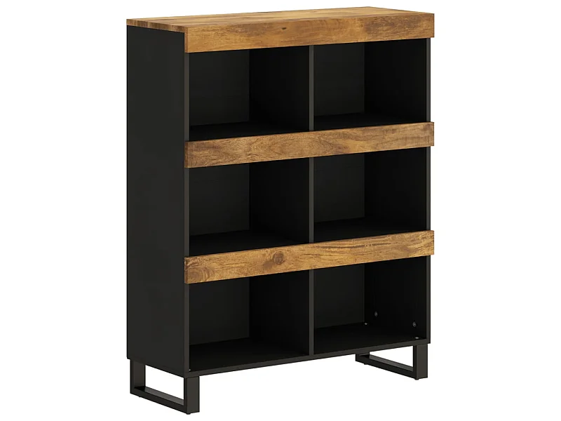 Armário lateral 85x33x107 cm madeira de mangueira maciça