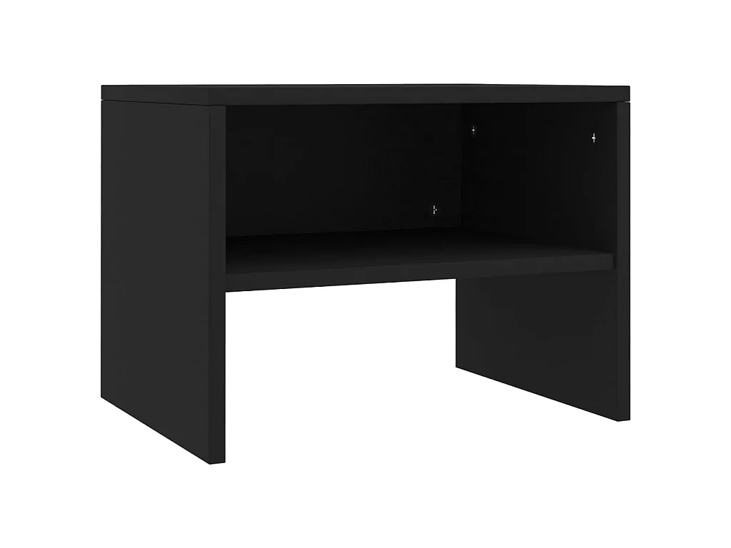 2 comodini neri 40 x 30 x 30 cm in truciolare