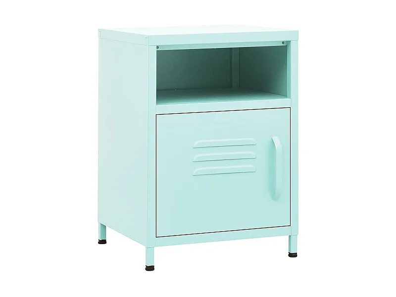 Comodini 2 pz Verde menta 35x35x51 cm Acciaio