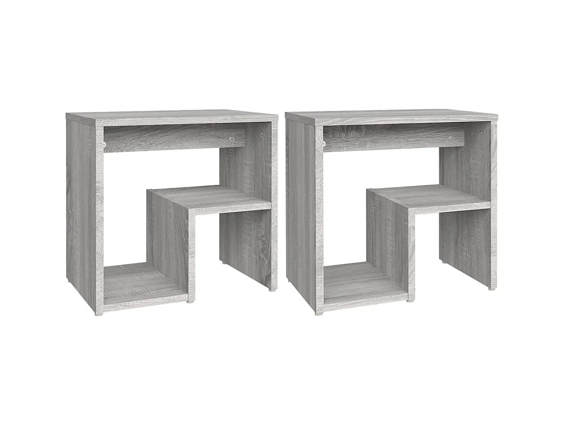 Tables de chevet 2 pcs Sonoma gris 40x30x40 cm Bois ingénierie