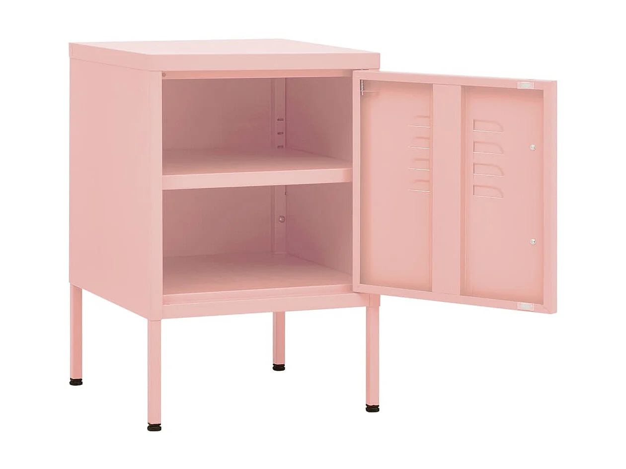 Table de chevet Rose 35x35x51 cm Acier