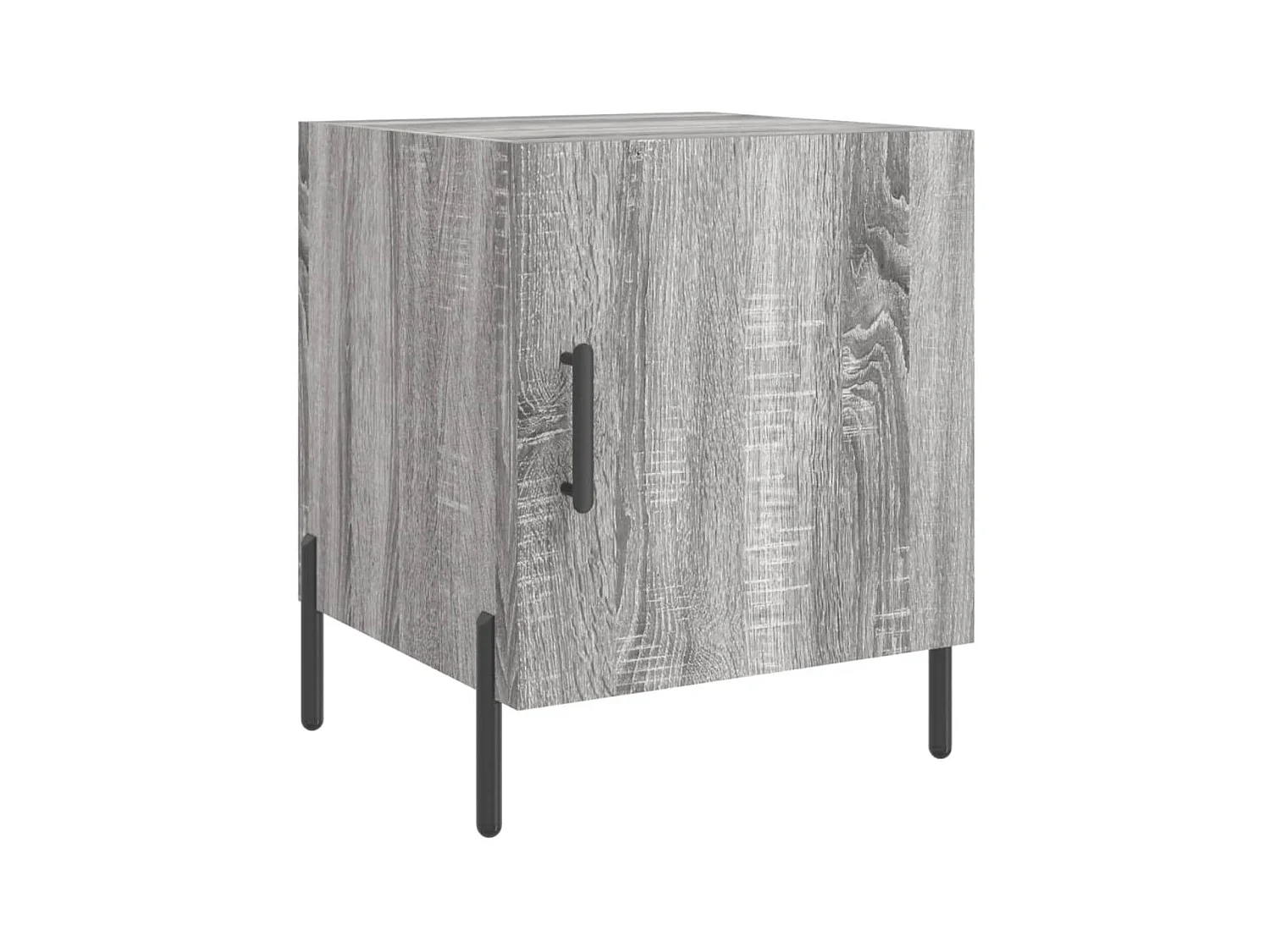Table de chevet sonoma gris 40x40x50 cm bois d'ingénierie