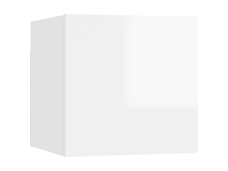 Nachtkastje Glanzend wit 30,5x30x30 cm Spaanplaat