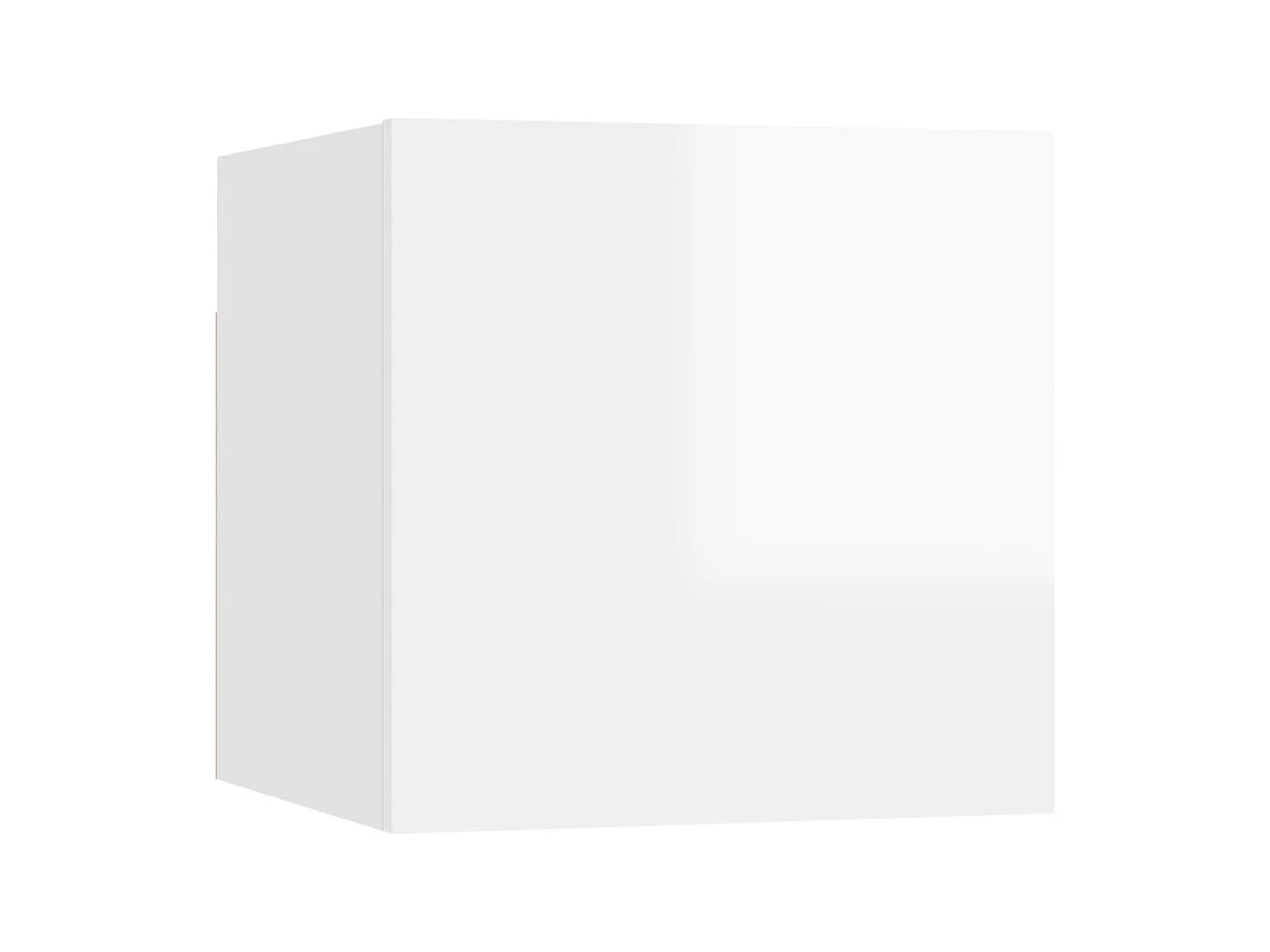 Table de chevet Blanc brillant 30,5x30x30 cm Aggloméré