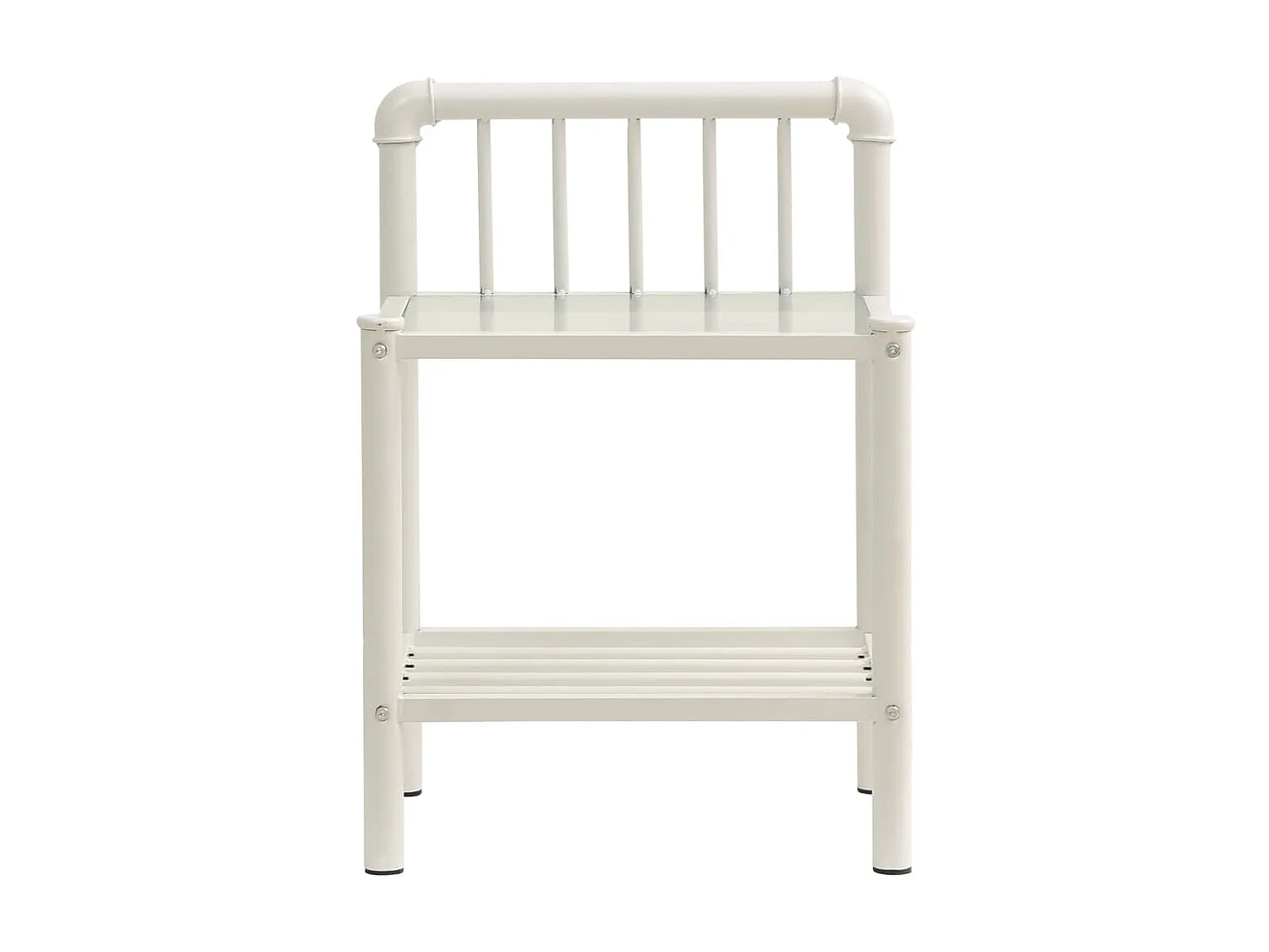 Tables de chevet 2 pcs Blanc et transparent Métal et verre