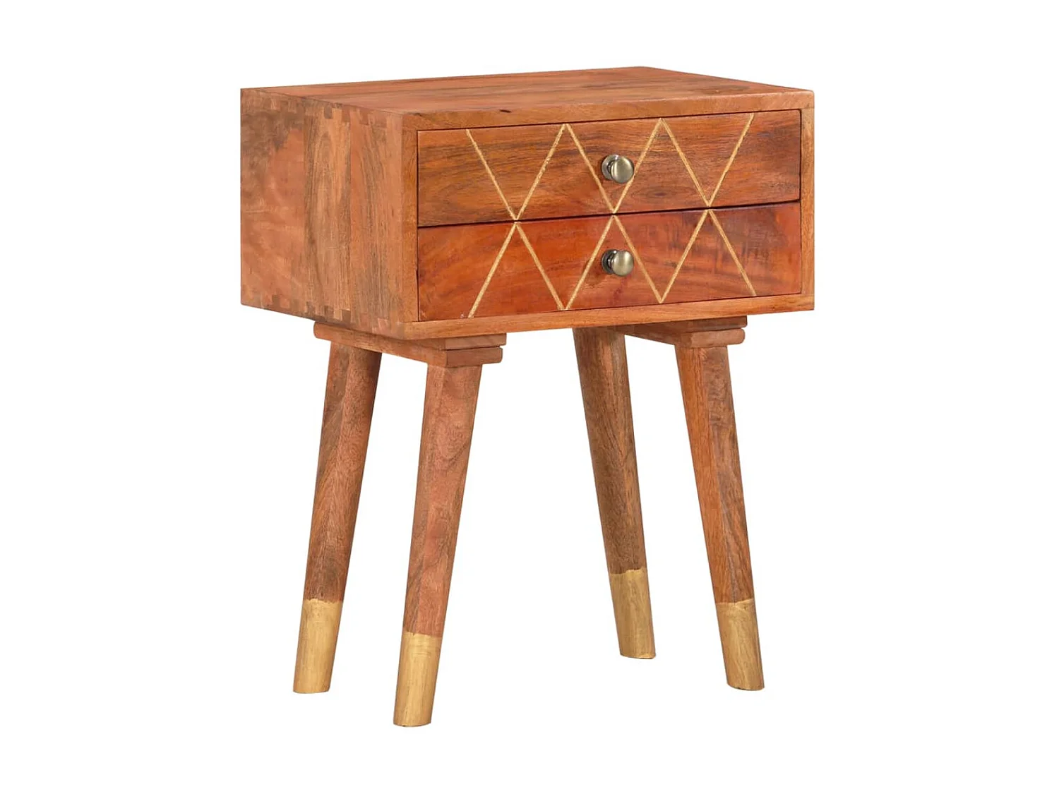 Mesa de cabeceira 43 x 30 x 58 cm Madeira maciça de mangueira