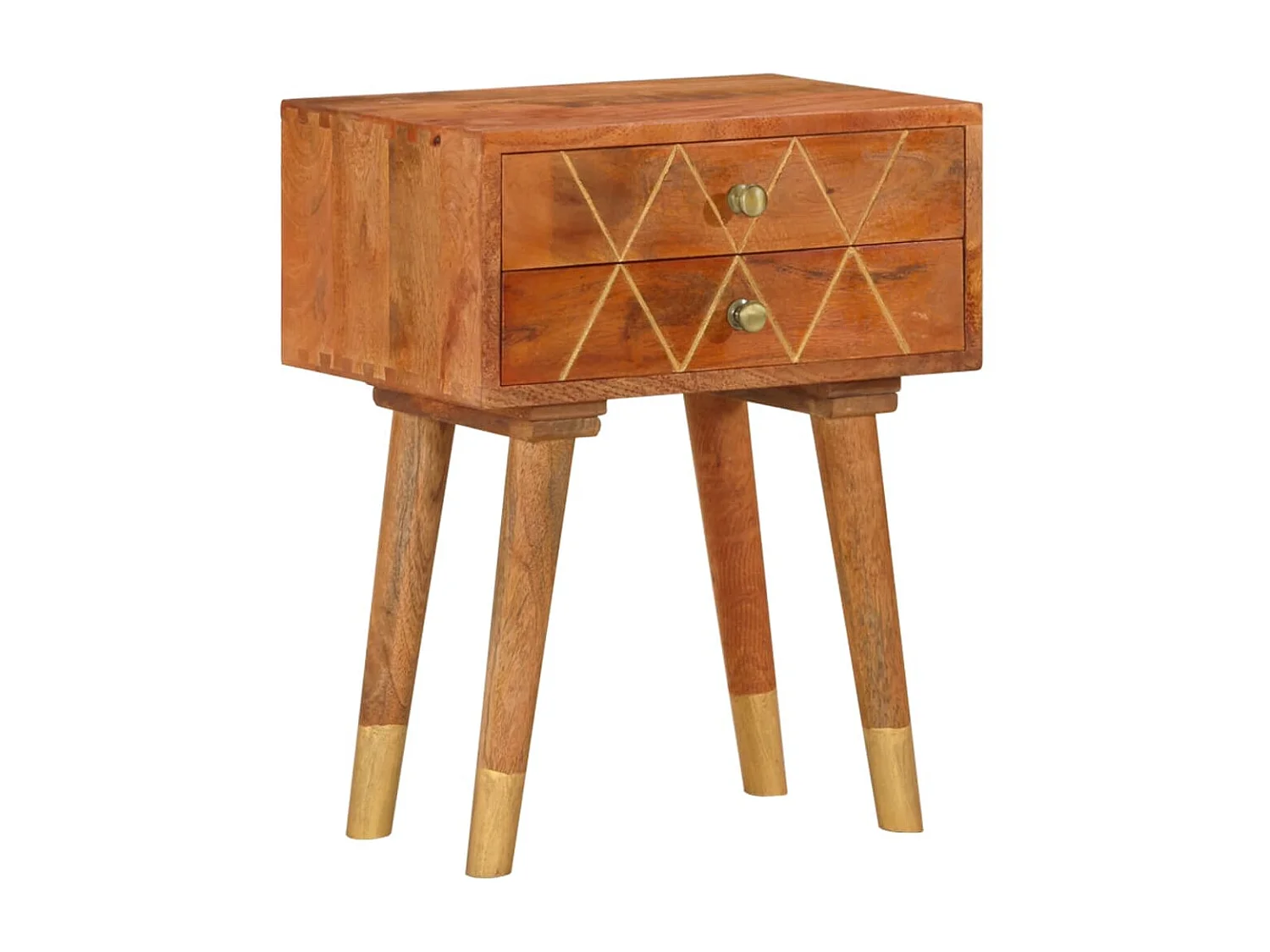 Mesa de cabeceira 43 x 30 x 58 cm Madeira maciça de mangueira