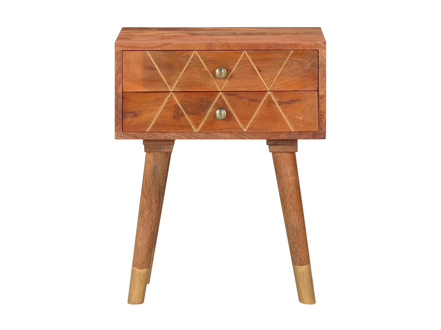 Mesita de noche 43 x 30 x 58 cm Madera maciza de mango