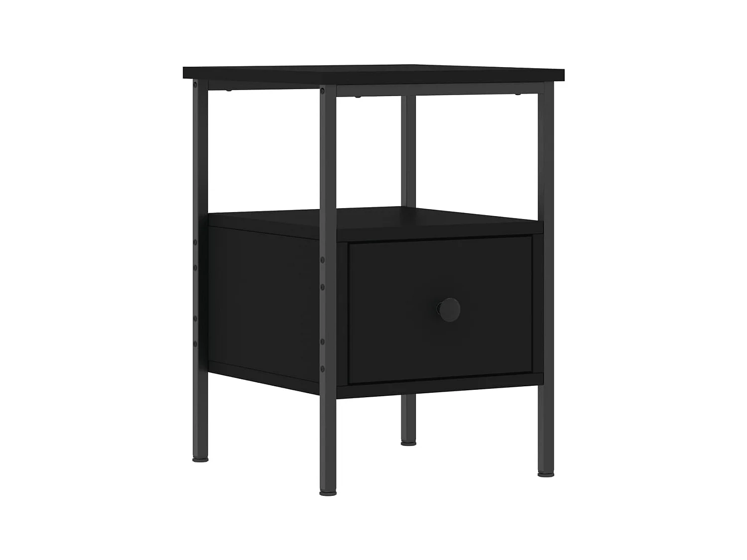 Table de chevet noir 34x36x50 cm bois d’ingénierie
