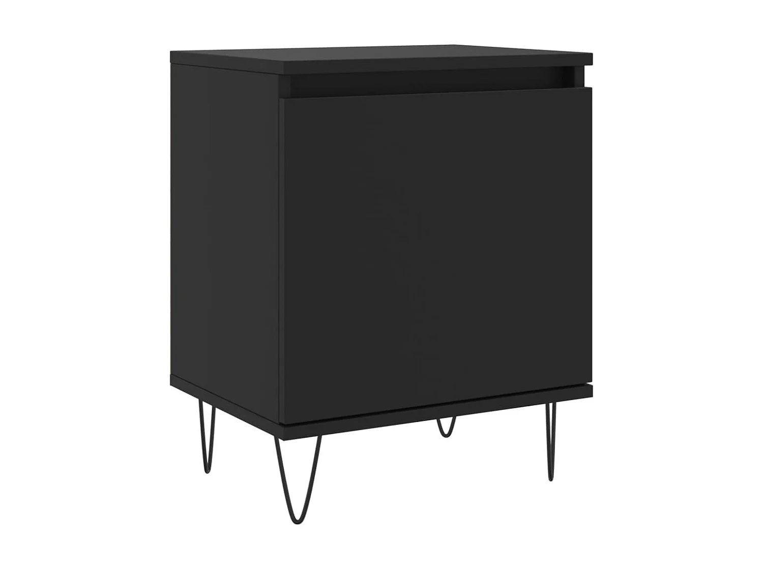 Zwart nachtkastje 40x30x50 cm samengesteld hout