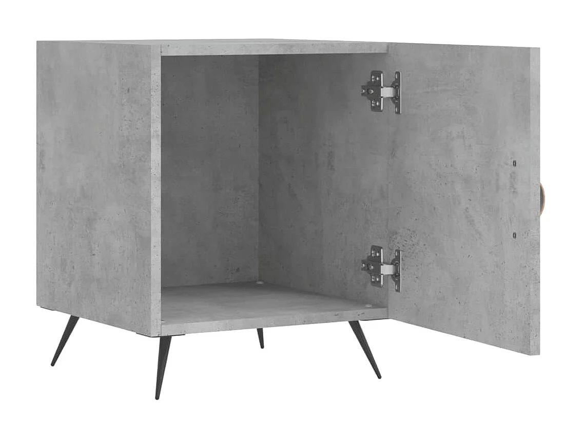 Table de chevet gris béton 40x40x50 cm bois d’ingénierie