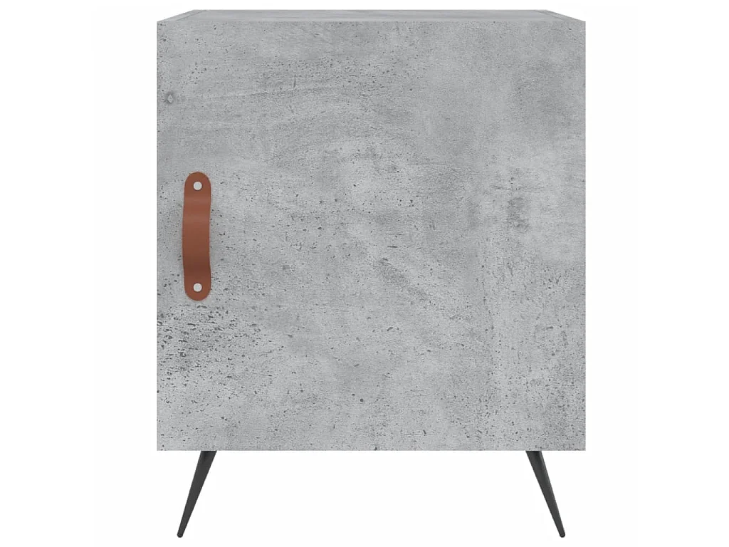 Table de chevet gris béton 40x40x50 cm bois d’ingénierie