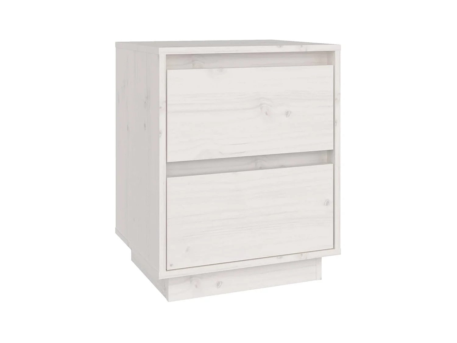 Table de chevet Blanc 40x35x50 cm Bois de pin solide