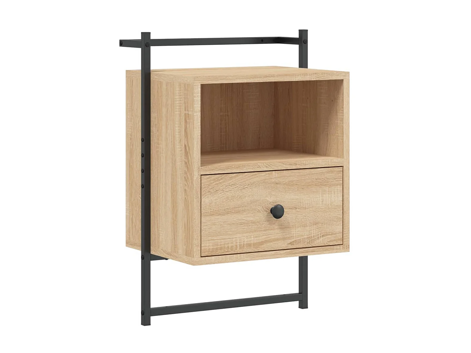 Table de chevet murale chêne sonoma 40x30x61 cm