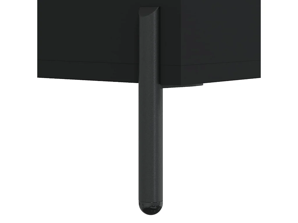 Tables de chevet 2 pcs noir 40x40x50 cm bois d’ingénierie