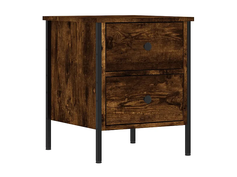 Comodino in rovere affumicato 40x42x50 cm in multistrato