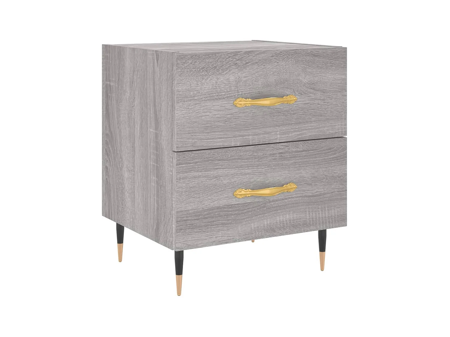 Sonoma grauer Nachttisch 40x35x47,5 cm, Holzwerkstoff