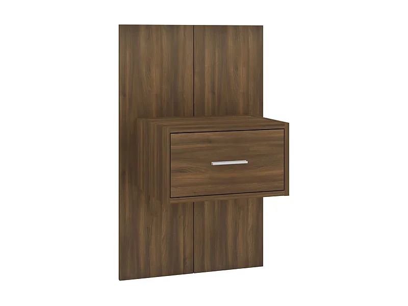 Mesa-de-cabeceira de parede em carvalho castanho