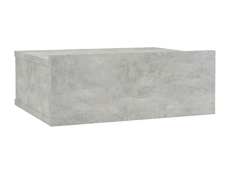Schwebender Nachttisch Betongrau 40x30x15 cm Spanplatte