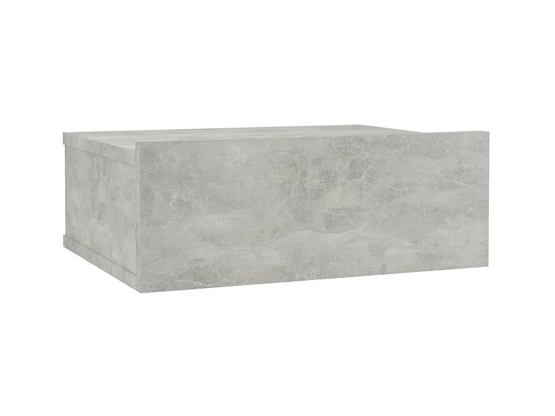 Schwebender Nachttisch Betongrau 40x30x15 cm Spanplatte