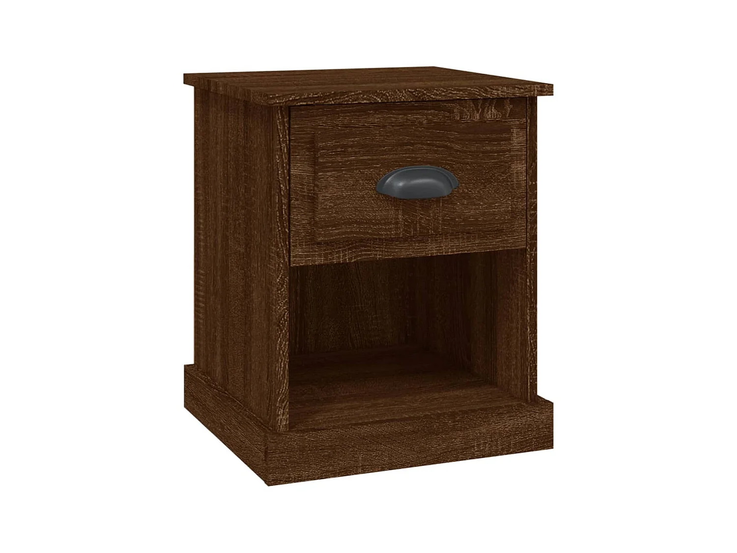 Table de chevet chêne marron 39x39x47,5 cm bois d'ingénierie
