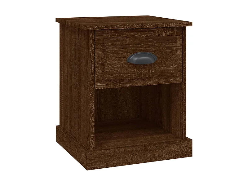 Bruin eiken nachtkastje 39x39x47,5 cm samengesteld hout