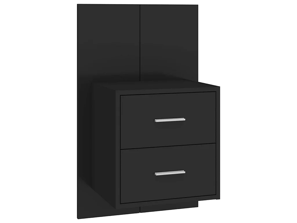 Nachtkastje voor wandmontage Zwart