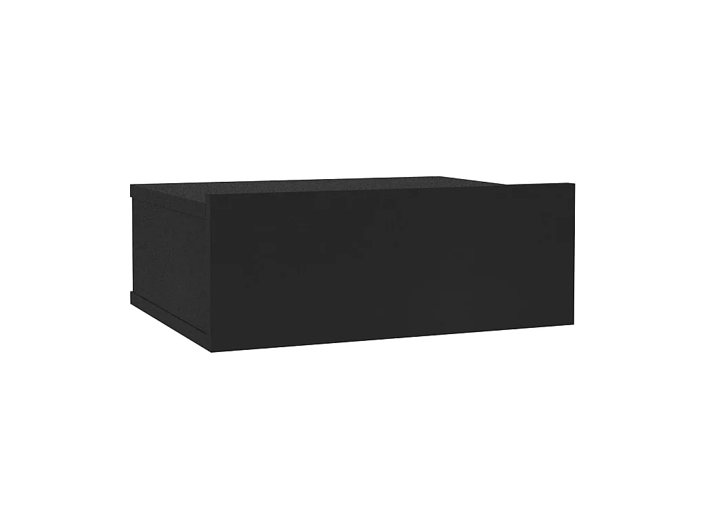 Table de chevet flottante Noir 40x30x15 cm Aggloméré