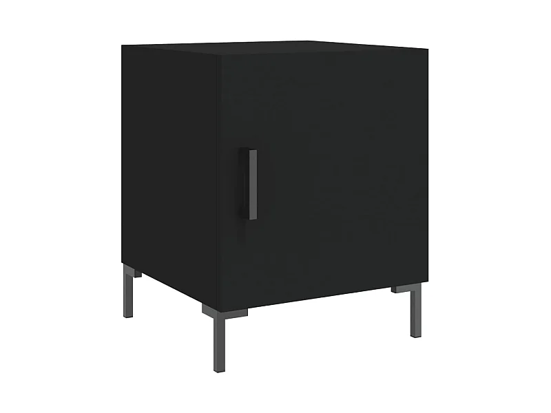 Table de chevet noir 40x40x50 cm bois d’ingénierie