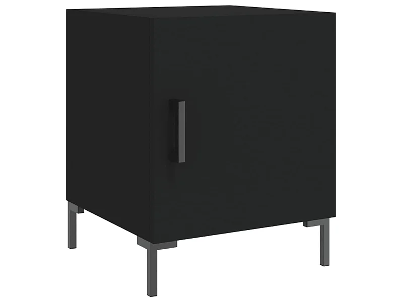 Zwart nachtkastje 40x40x50 cm samengesteld hout