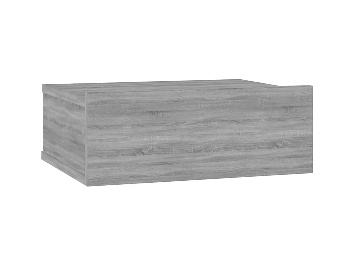 Comodino sospeso Sonoma grigio 40x30x15 cm