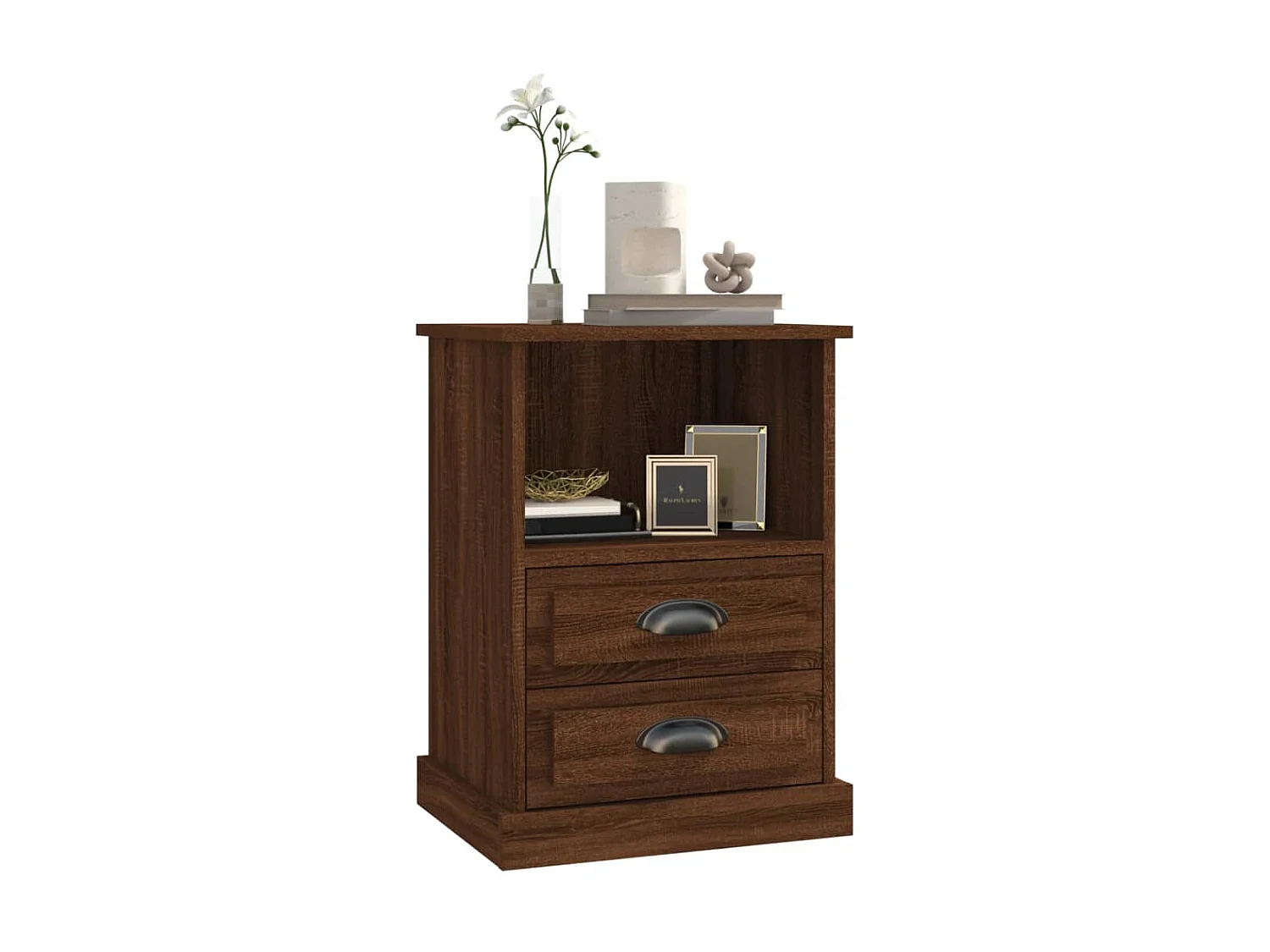 Nachtkastjes 2 stuks bruin eiken 43x36x60 cm