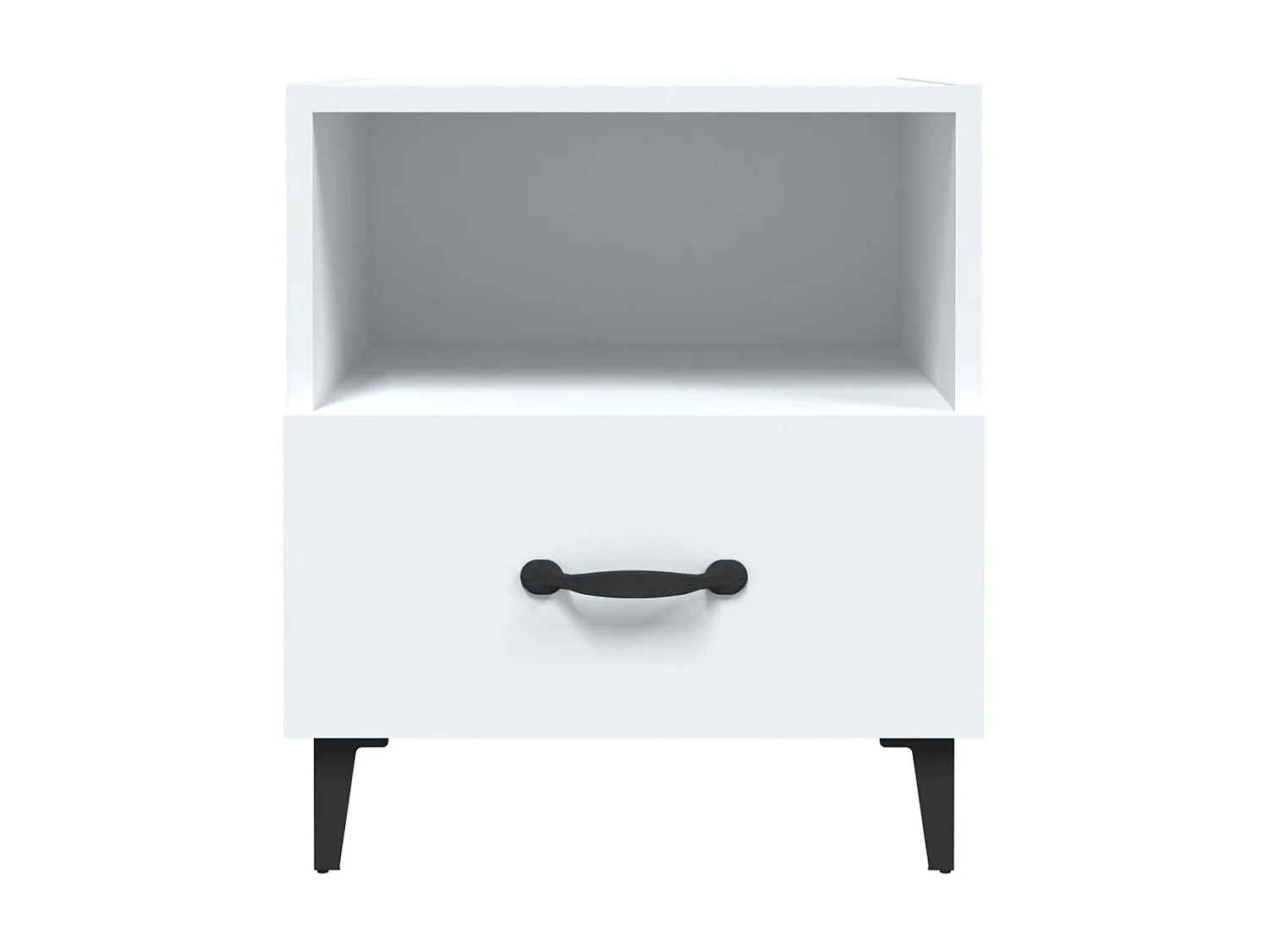 Mesita de noche Blanco Madera contrachapada