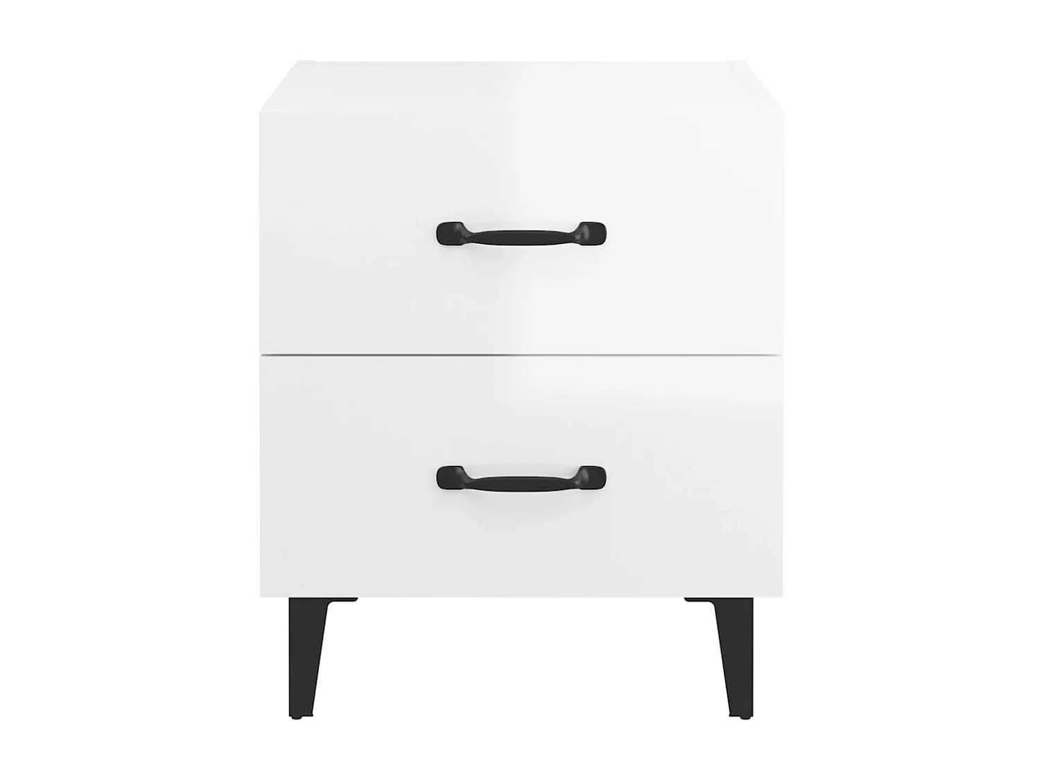 Nachtkastje Glanzend wit 40x35x47,5 cm