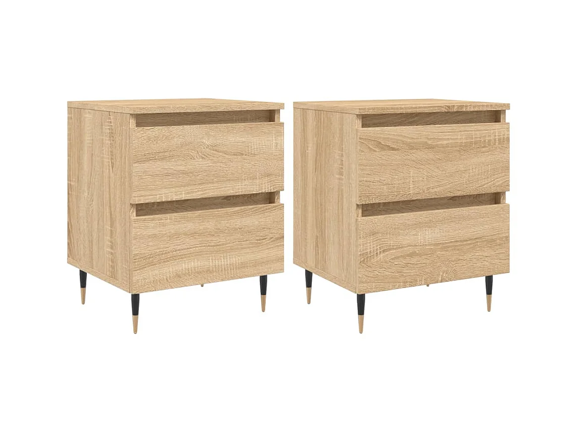Nachtkastjes 2 stuks sonoma eiken 40x35x50 cm samengesteld hout