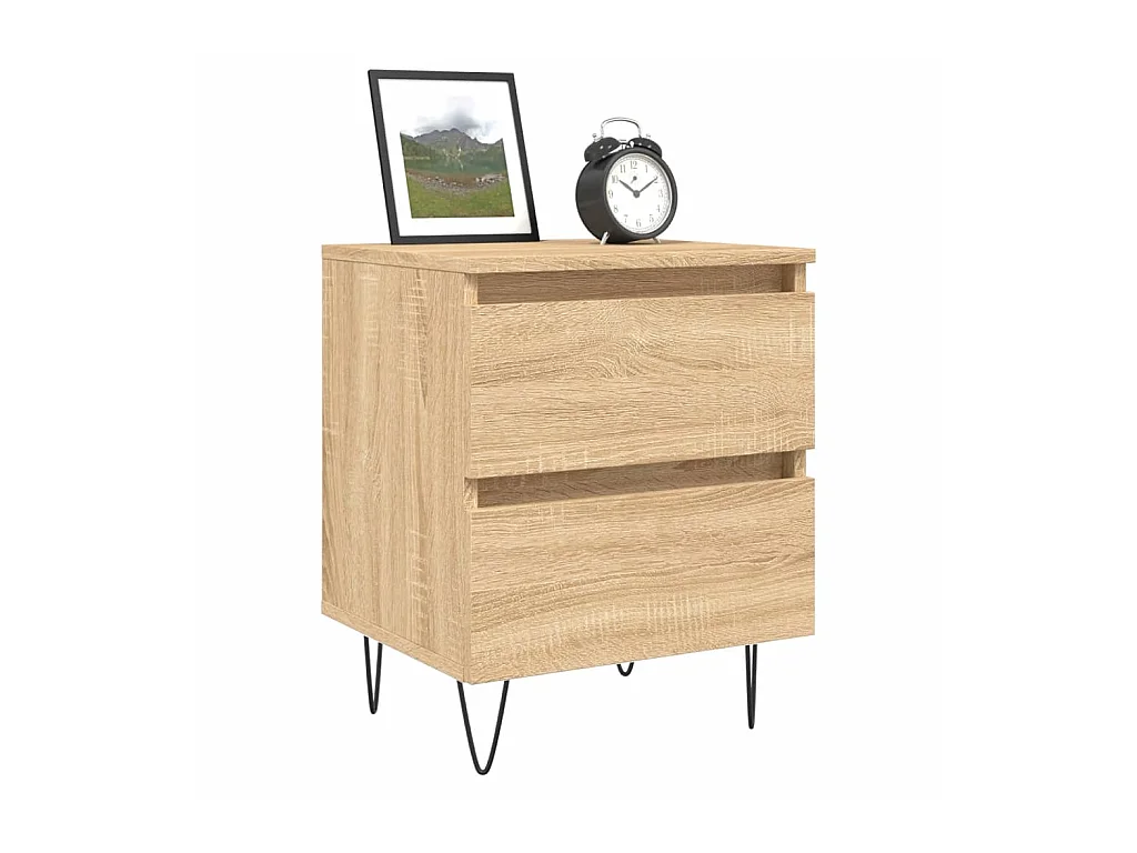 Table de chevet chêne sonoma 40x35x50 cm bois d’ingénierie