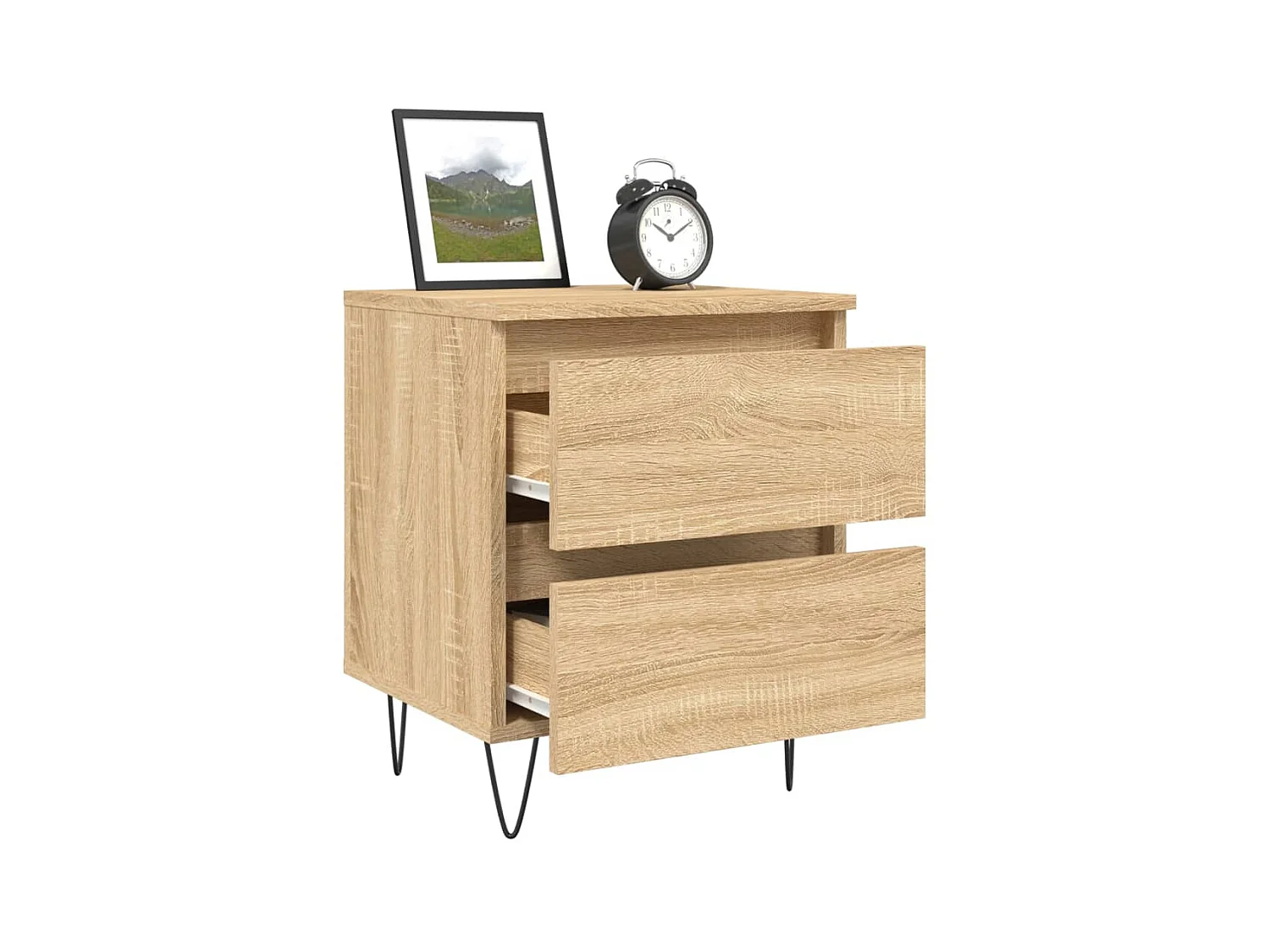 Table de chevet chêne sonoma 40x35x50 cm bois d’ingénierie