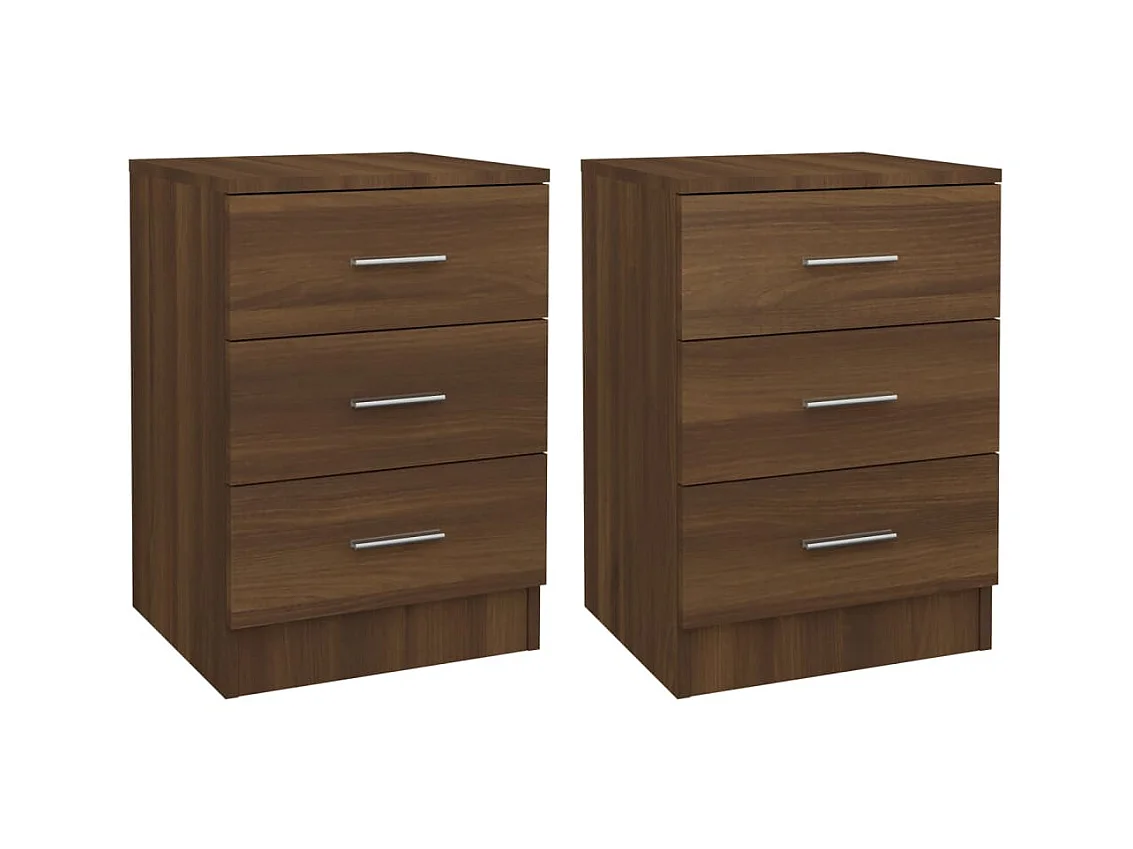 Tables de chevet 2pcs Chêne marron 38x35x56cm Bois d'ingénierie