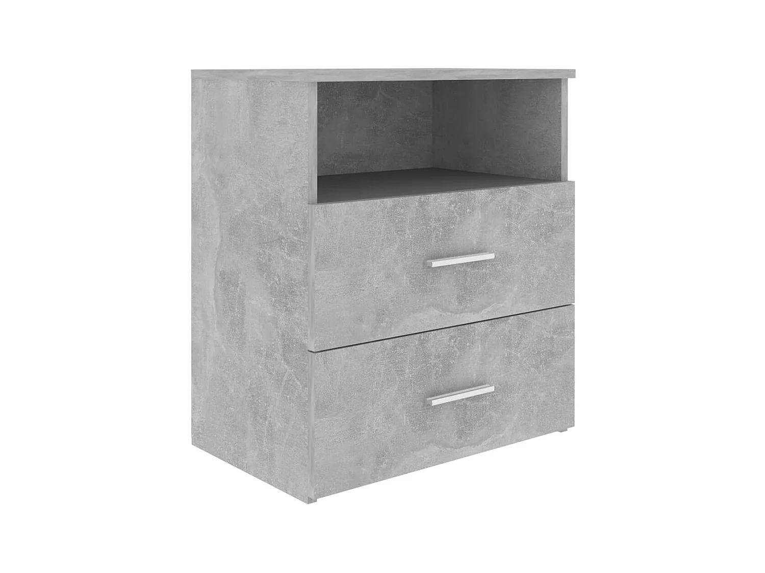 Table de chevet Gris béton 50x32x60 cm