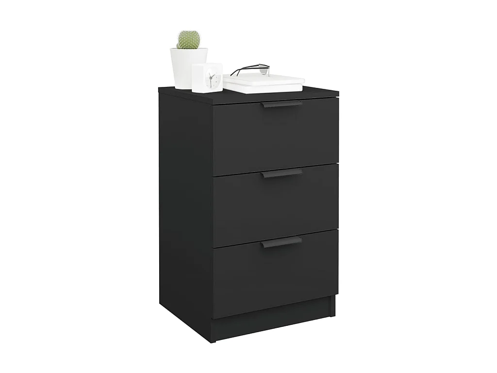 Tables de chevet 2 pcs noir 40x36x65 cm